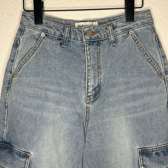 NWT The Frankie Shop KAI CARGO DENIM PANTS - Worn Wash - Small - Picture 4 of 16